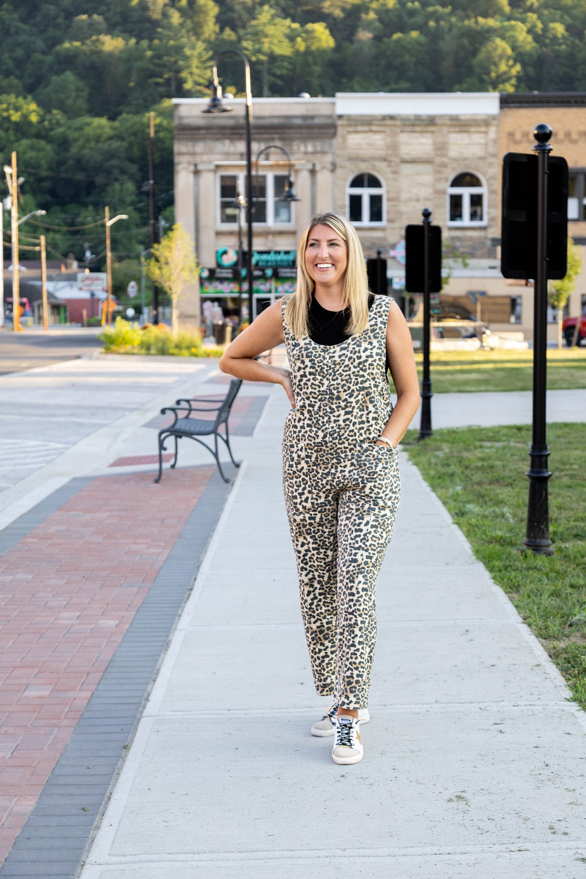 LAURIE Leopard Print Overalls