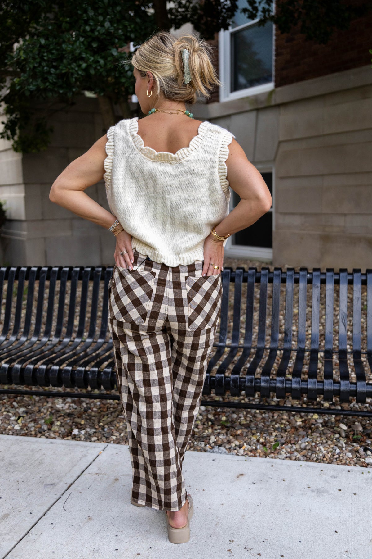 Toffee Plaid Pant