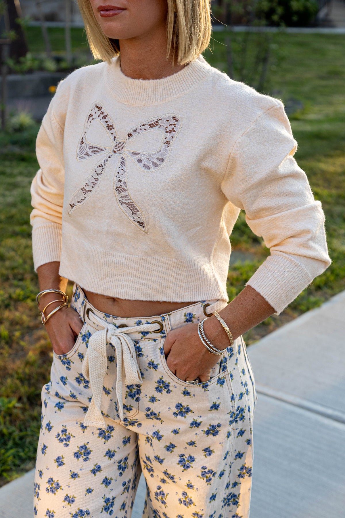 BELLE Floral Barrel Pant