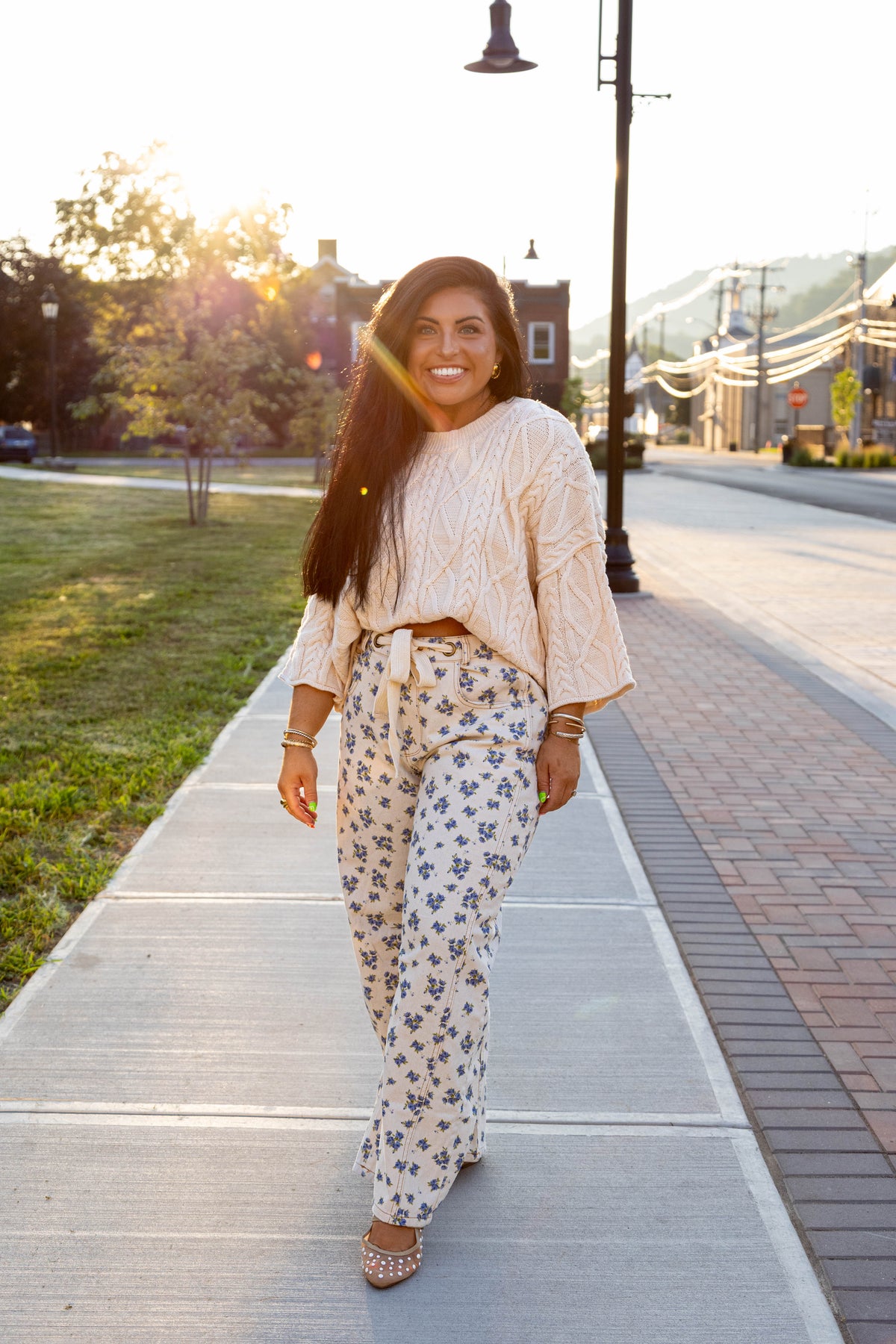 BELLE Floral Barrel Pant