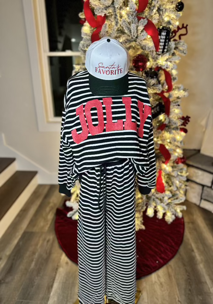 HOLLY JOLLY Ribbed Stripe Set