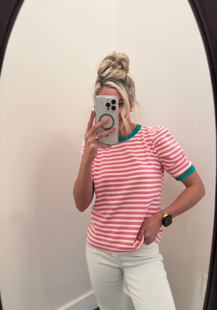 HAZEL Stripe Puff Sleeve Top