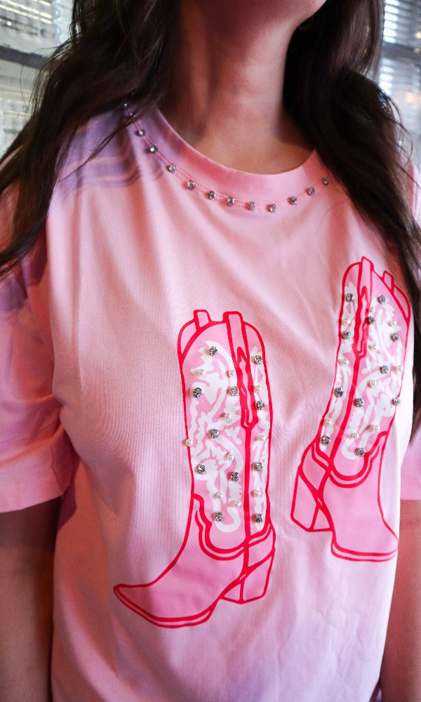 Yee Haw Cowgirl Boot Graphic Tee