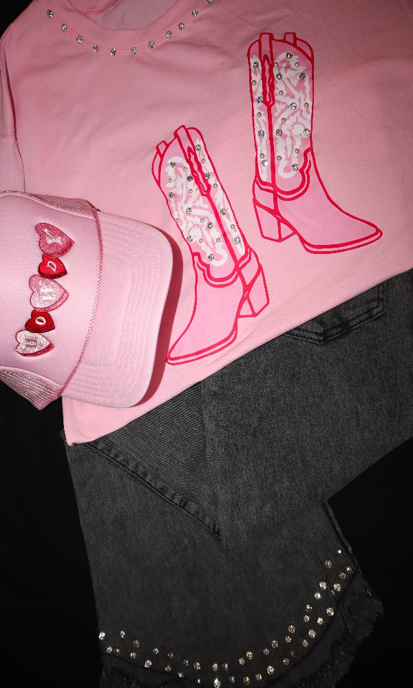 Yee Haw Cowgirl Boot Graphic Tee