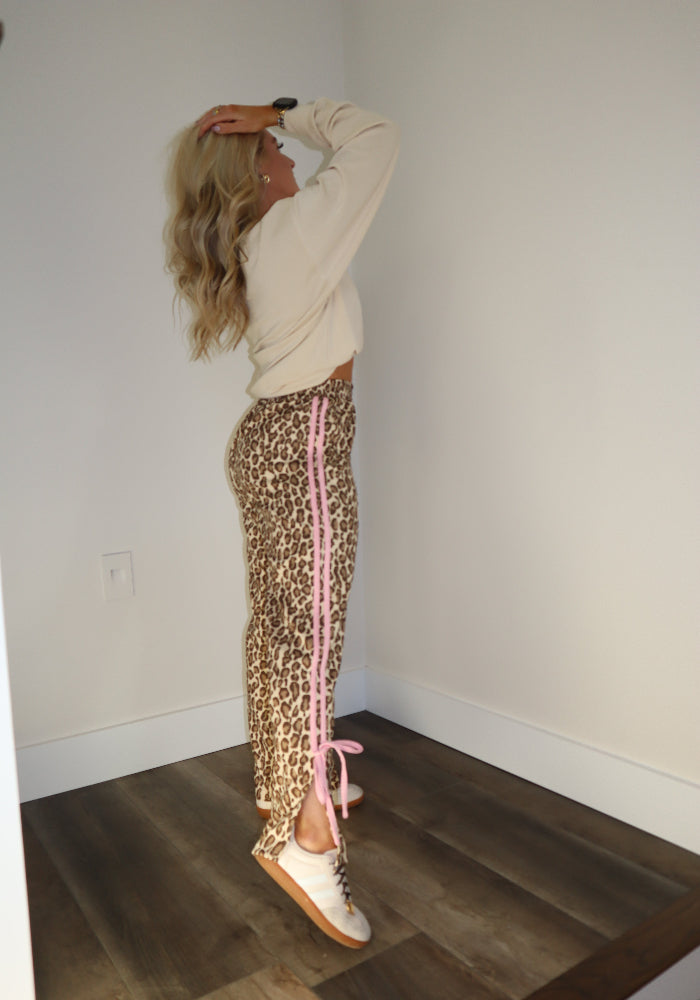 Leopard Track Pants