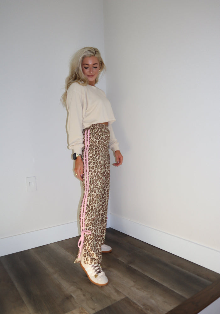 Leopard Track Pants