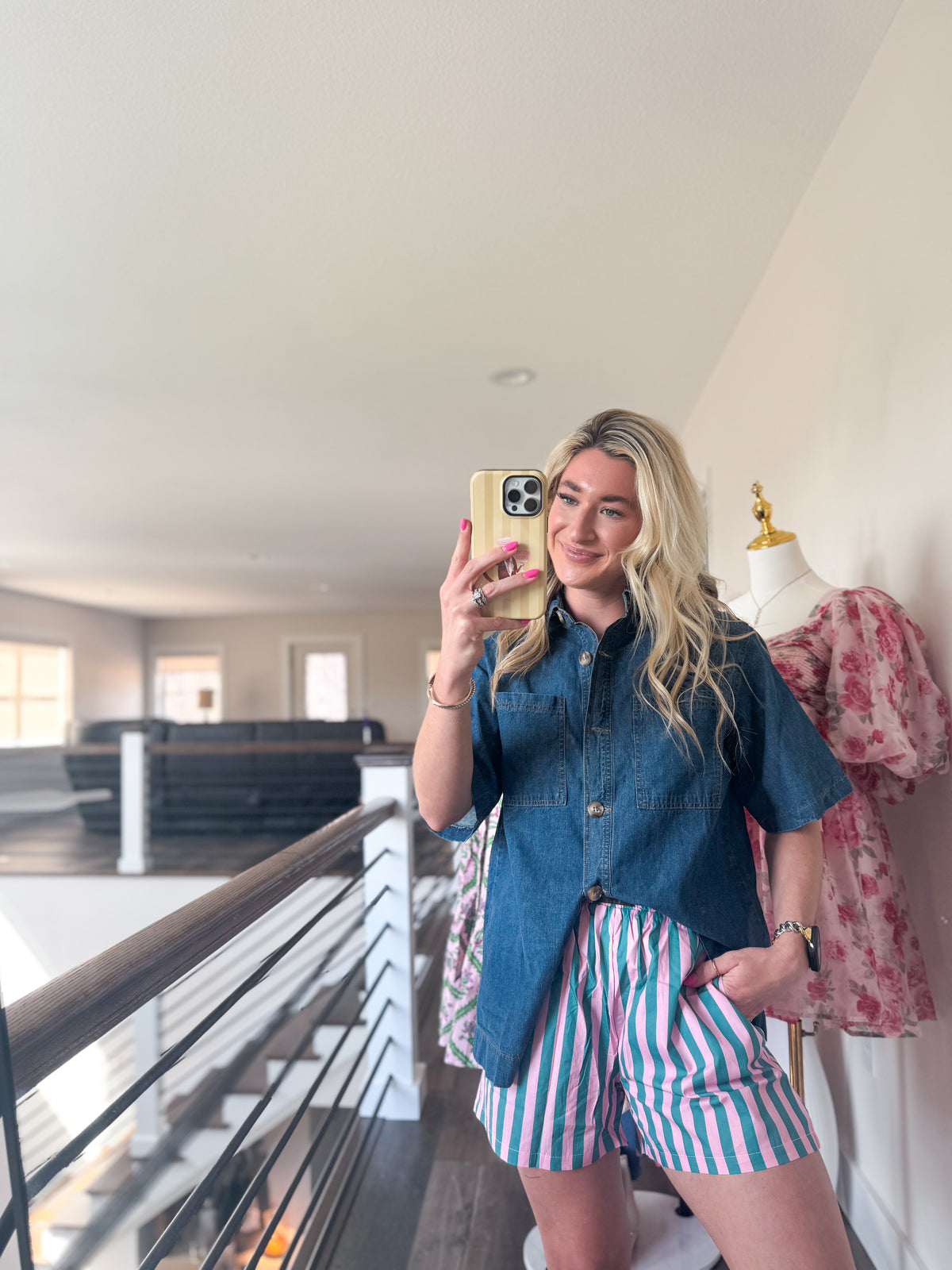 Dayna Denim Top