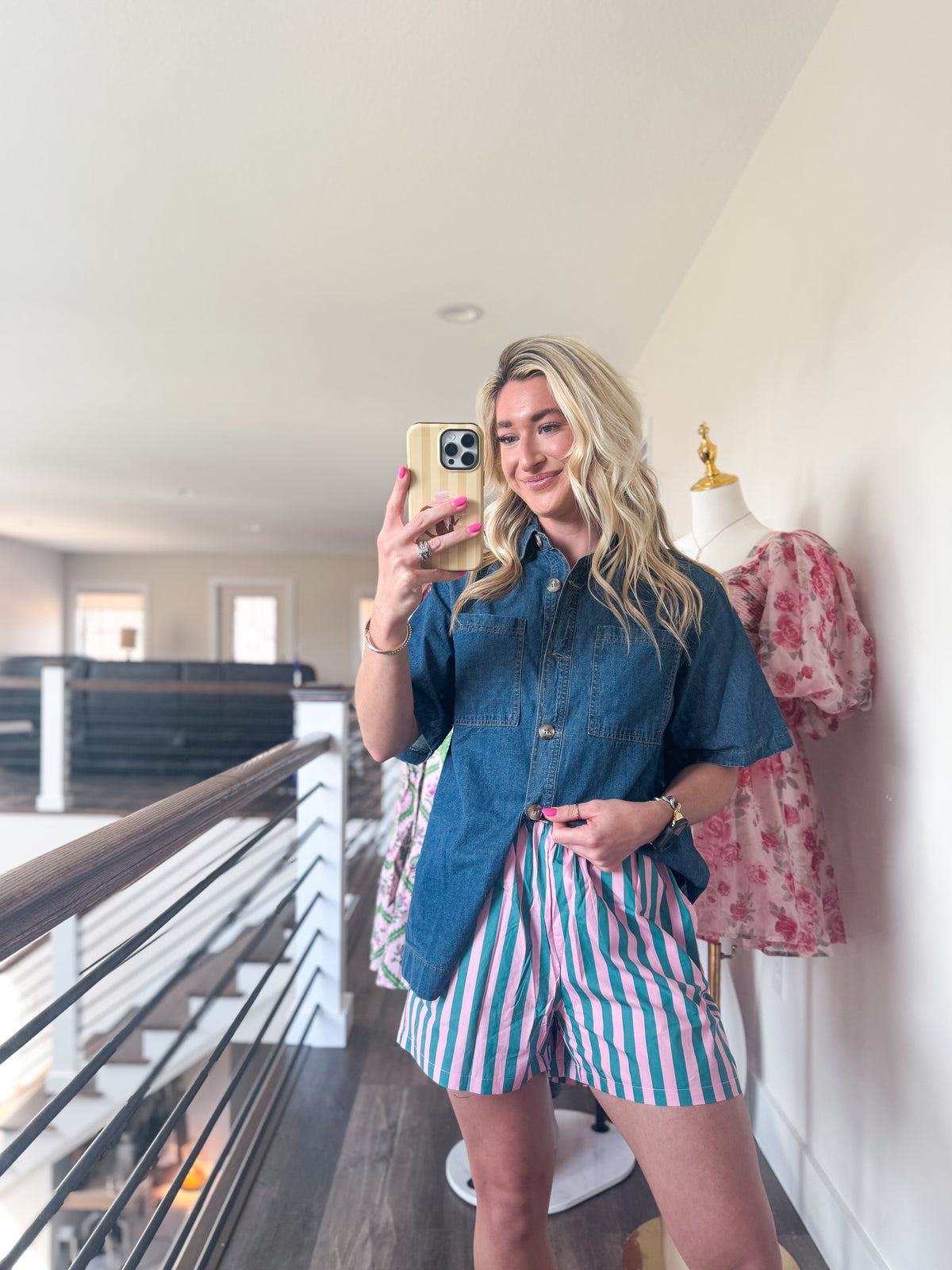 Dayna Denim Top