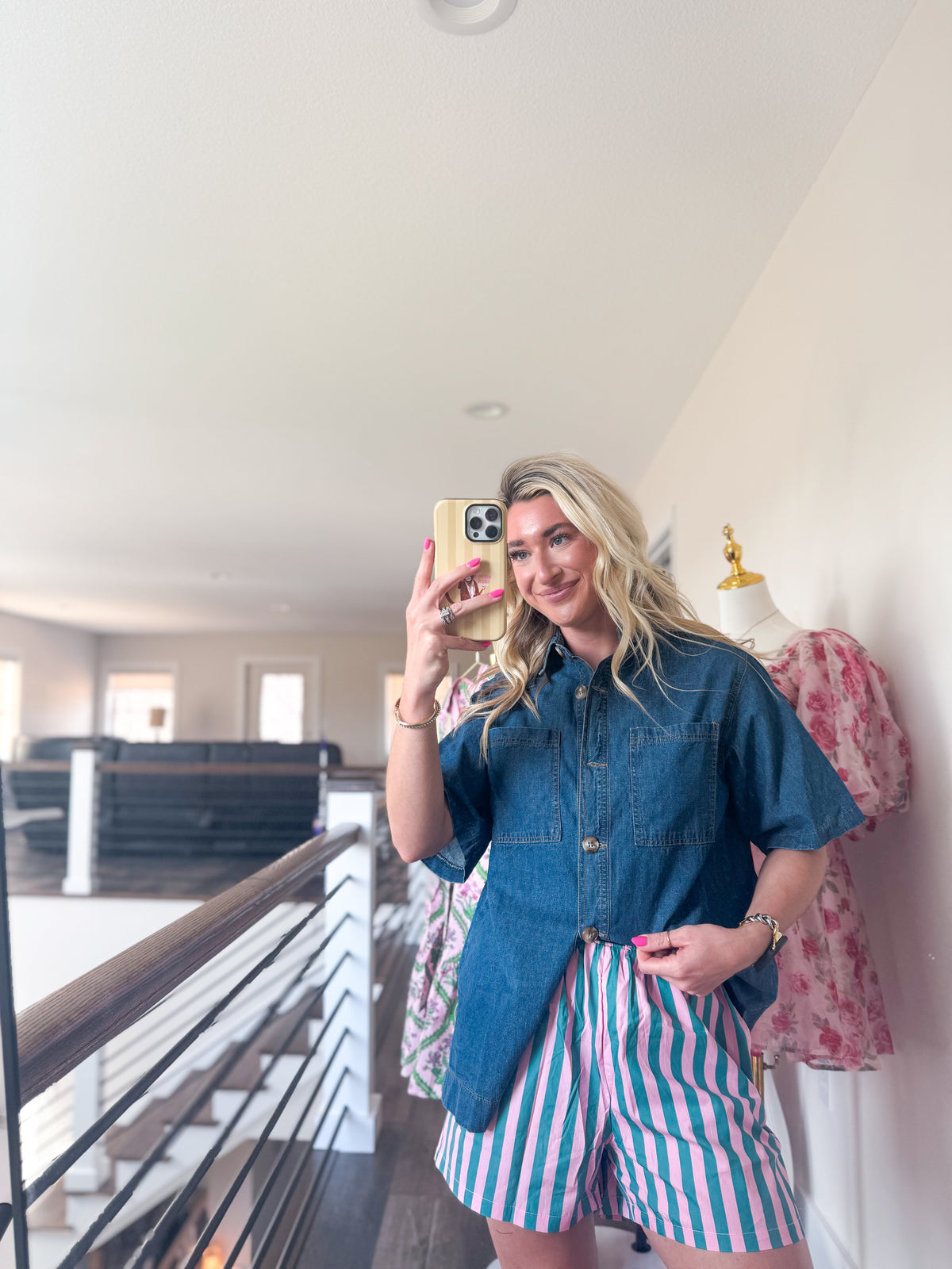 Dayna Denim Top