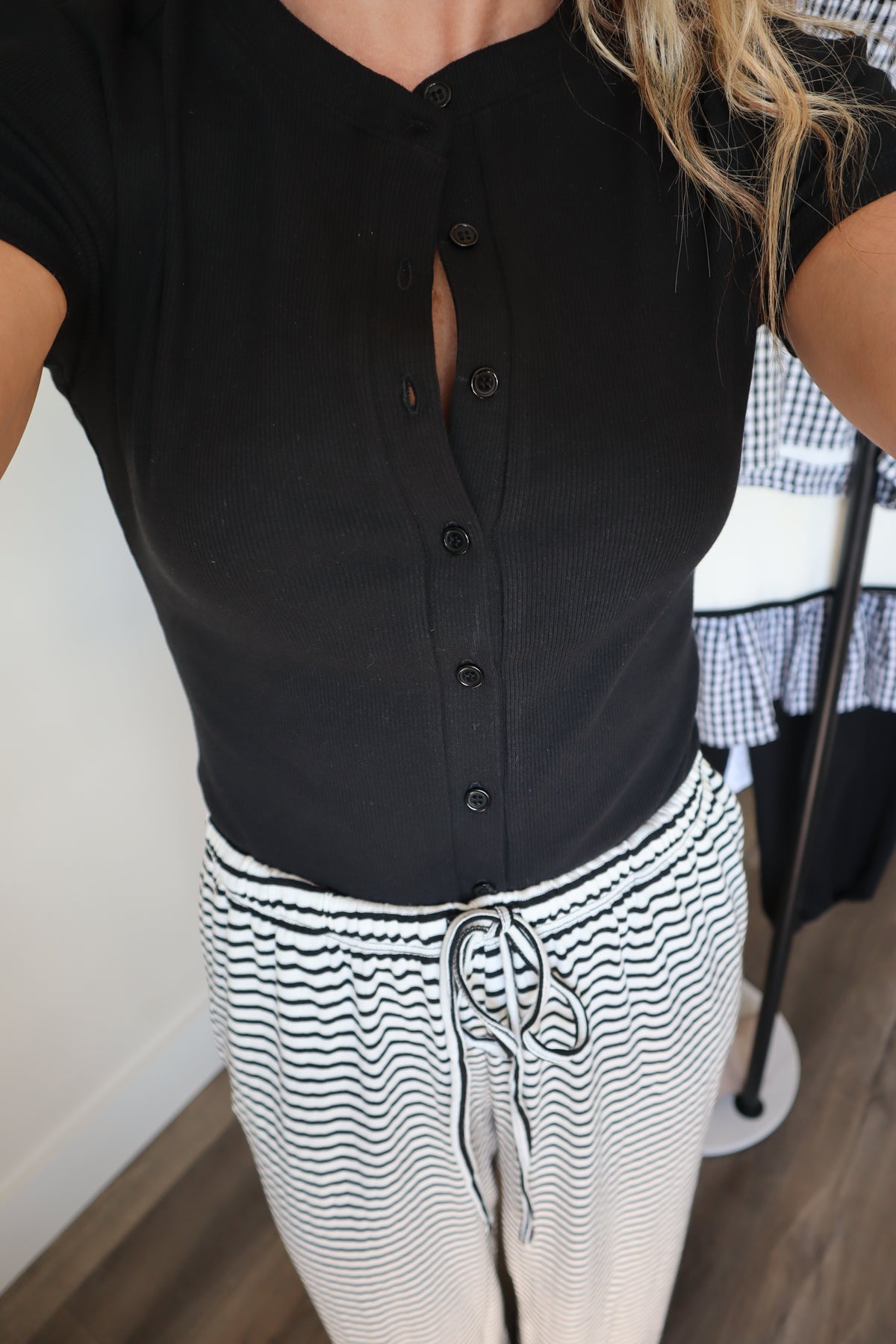 Blushing Babe Button Up Top