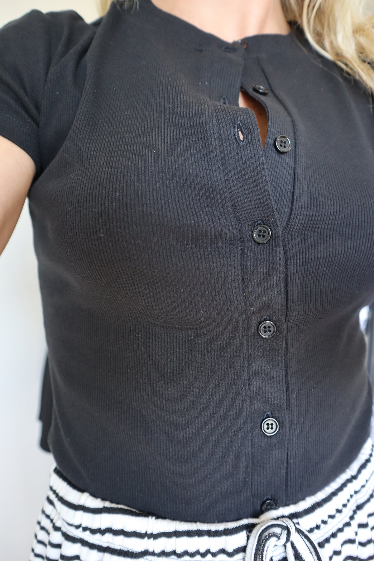 Blushing Babe Button Up Top