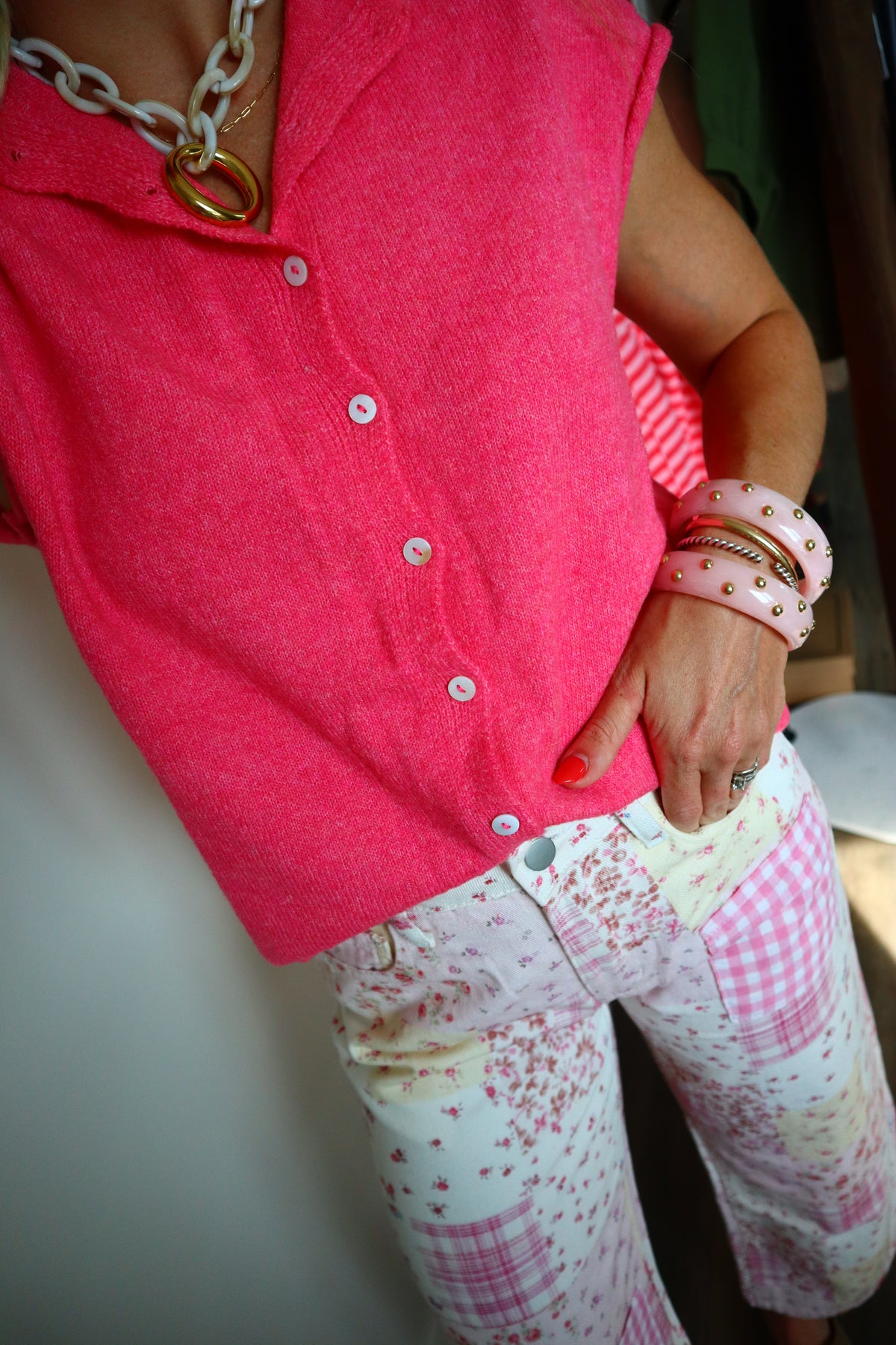 Piper Cap Sleeve Short Sleeve Sweater