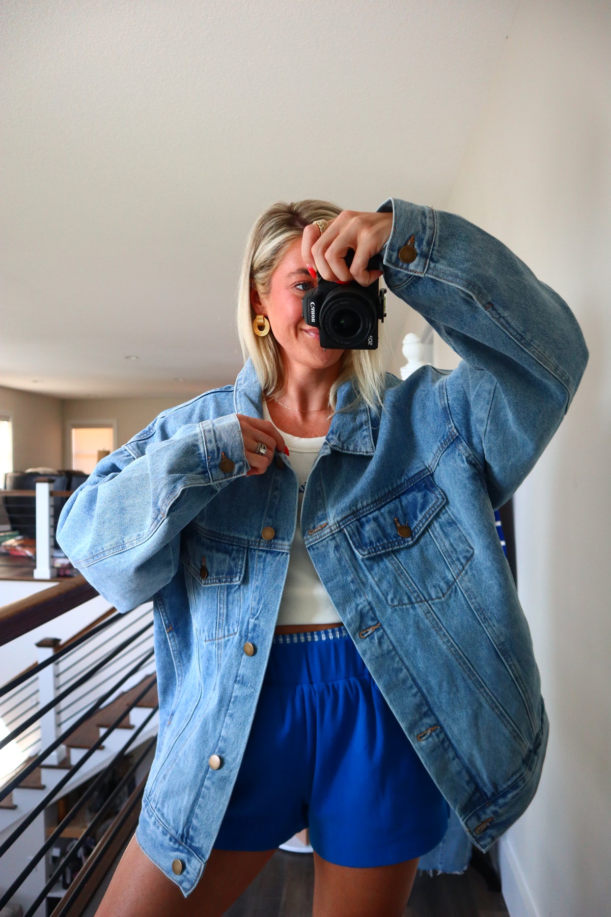 First Down Oversized Denim Jacket