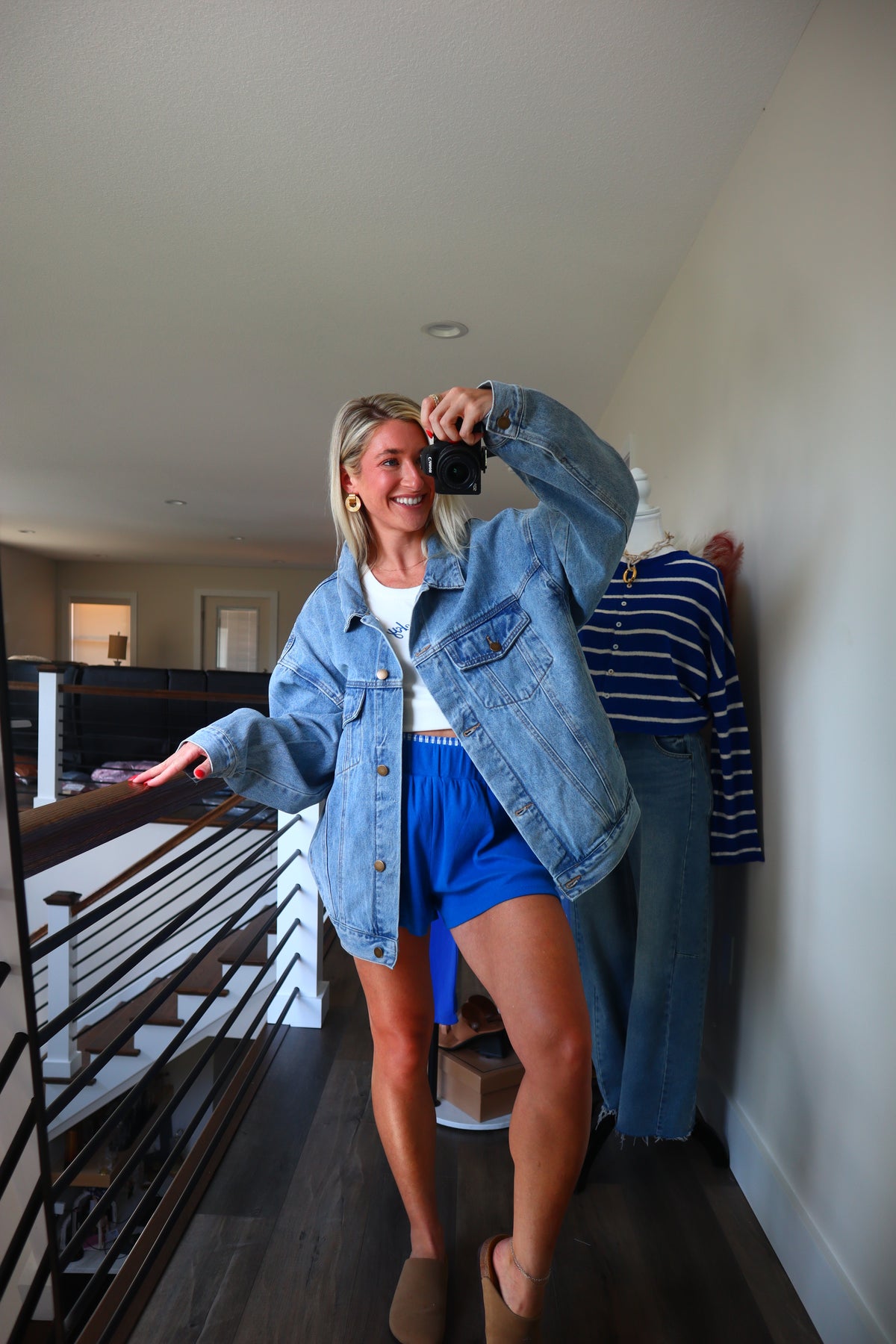 First Down Oversized Denim Jacket