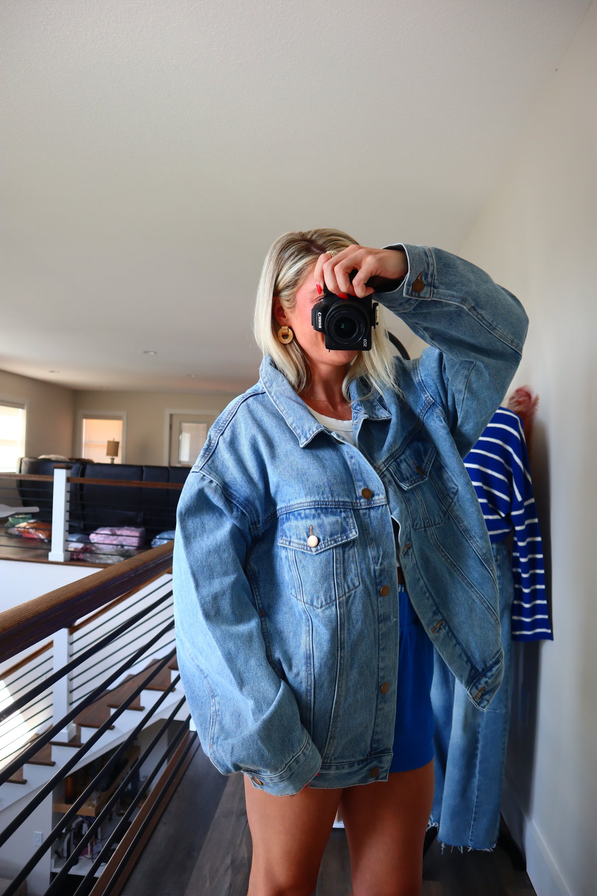 First Down Oversized Denim Jacket