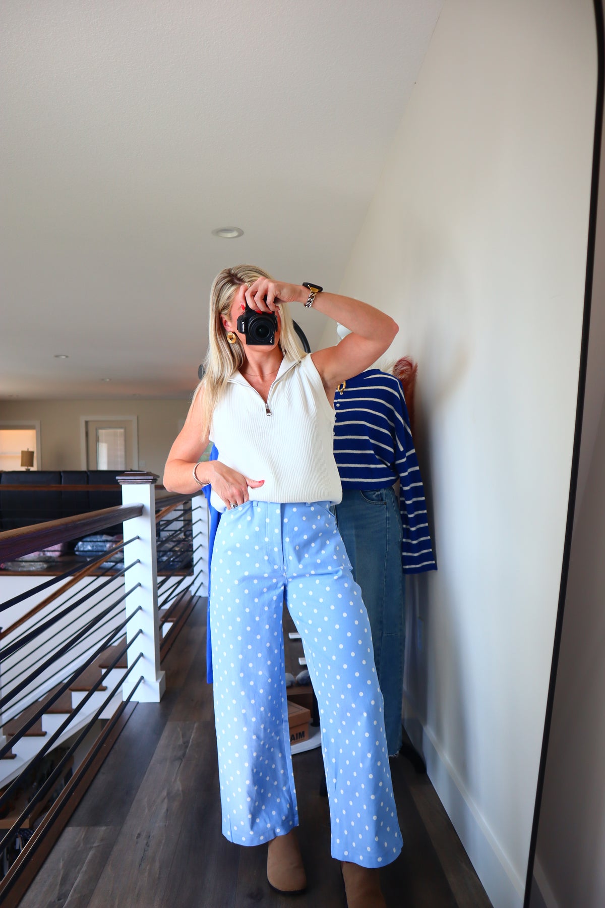 Sky Polka Dot Pants