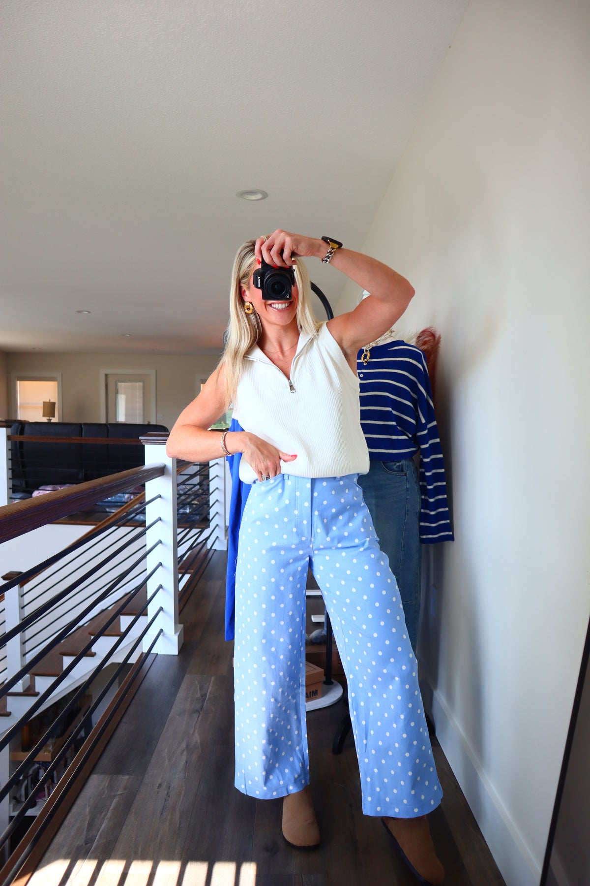 Sky Polka Dot Pants