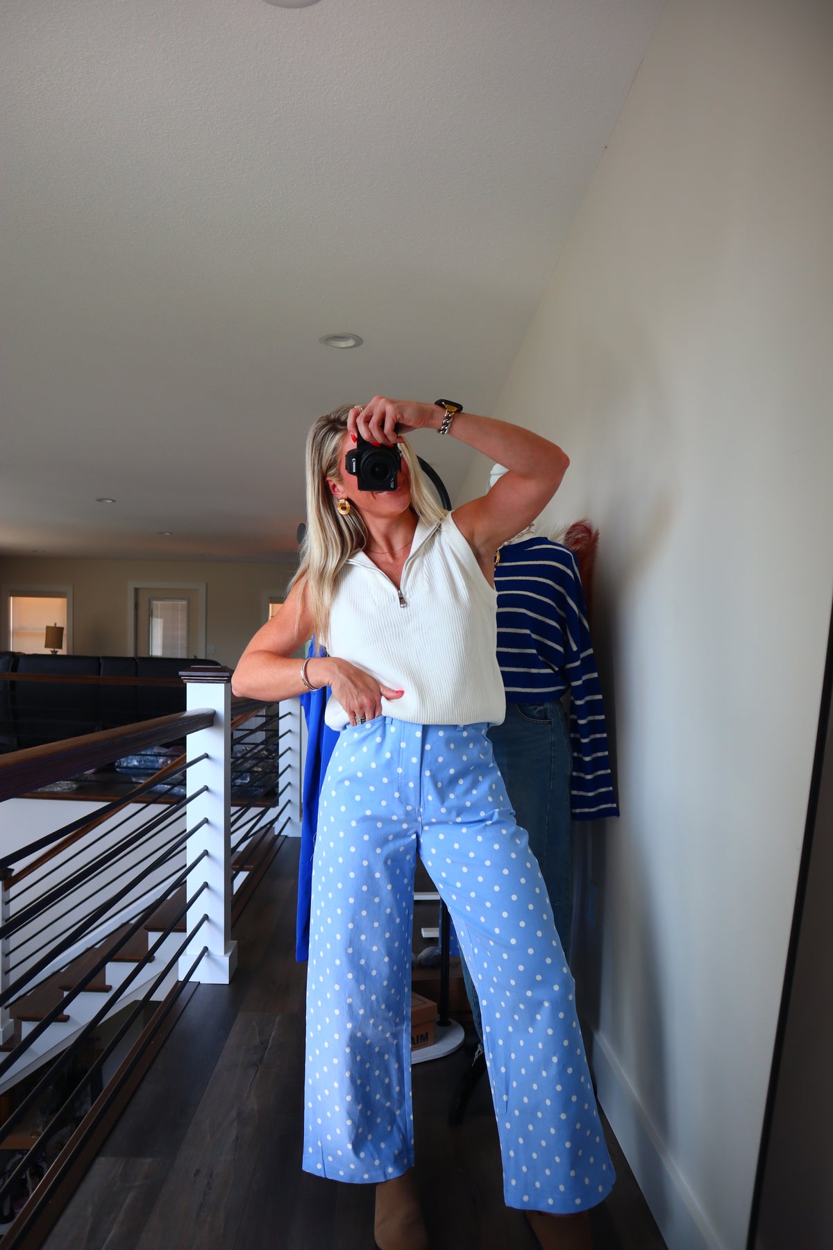 Sky Polka Dot Pants