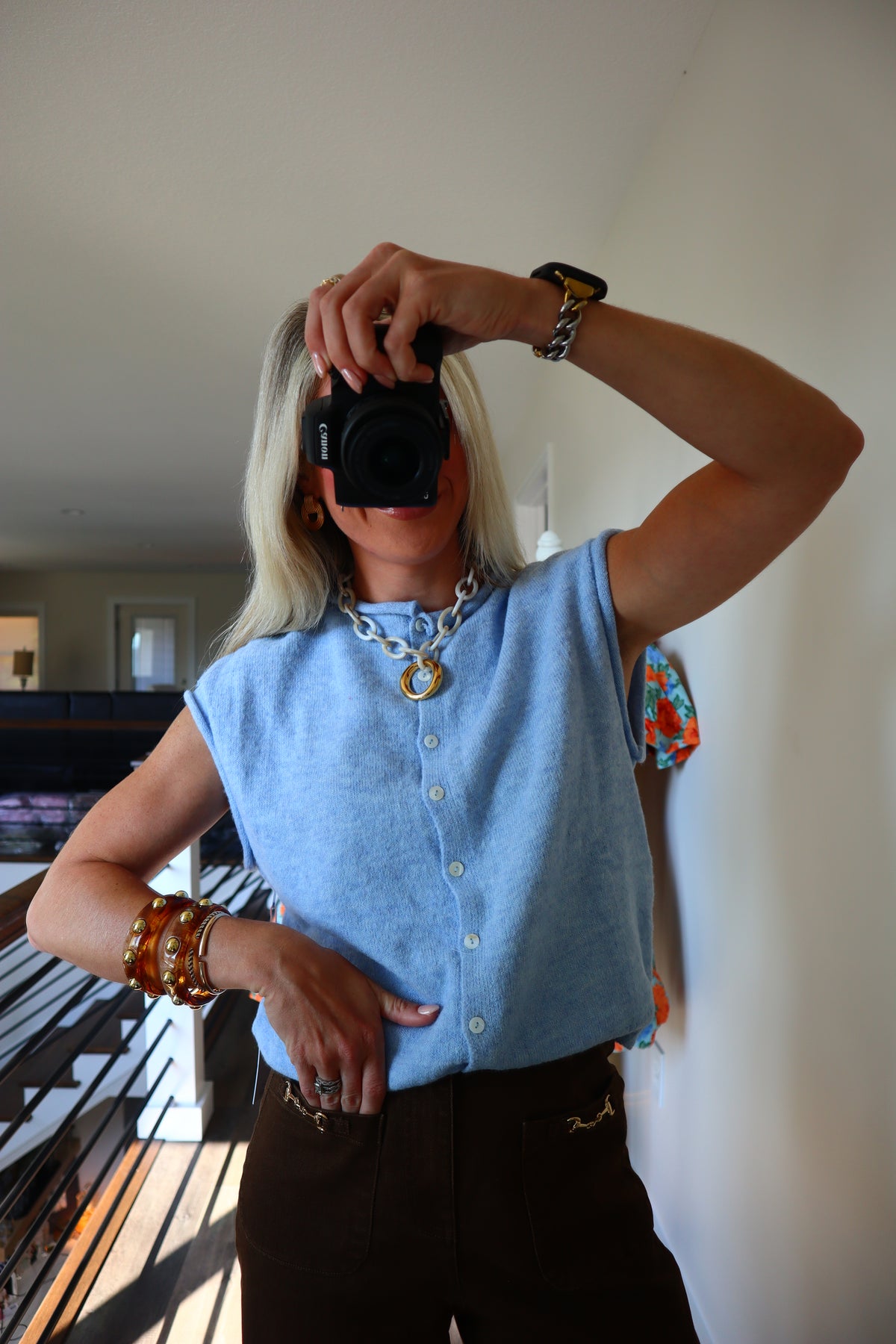 Blue Moon Cap Sleeve Sweater