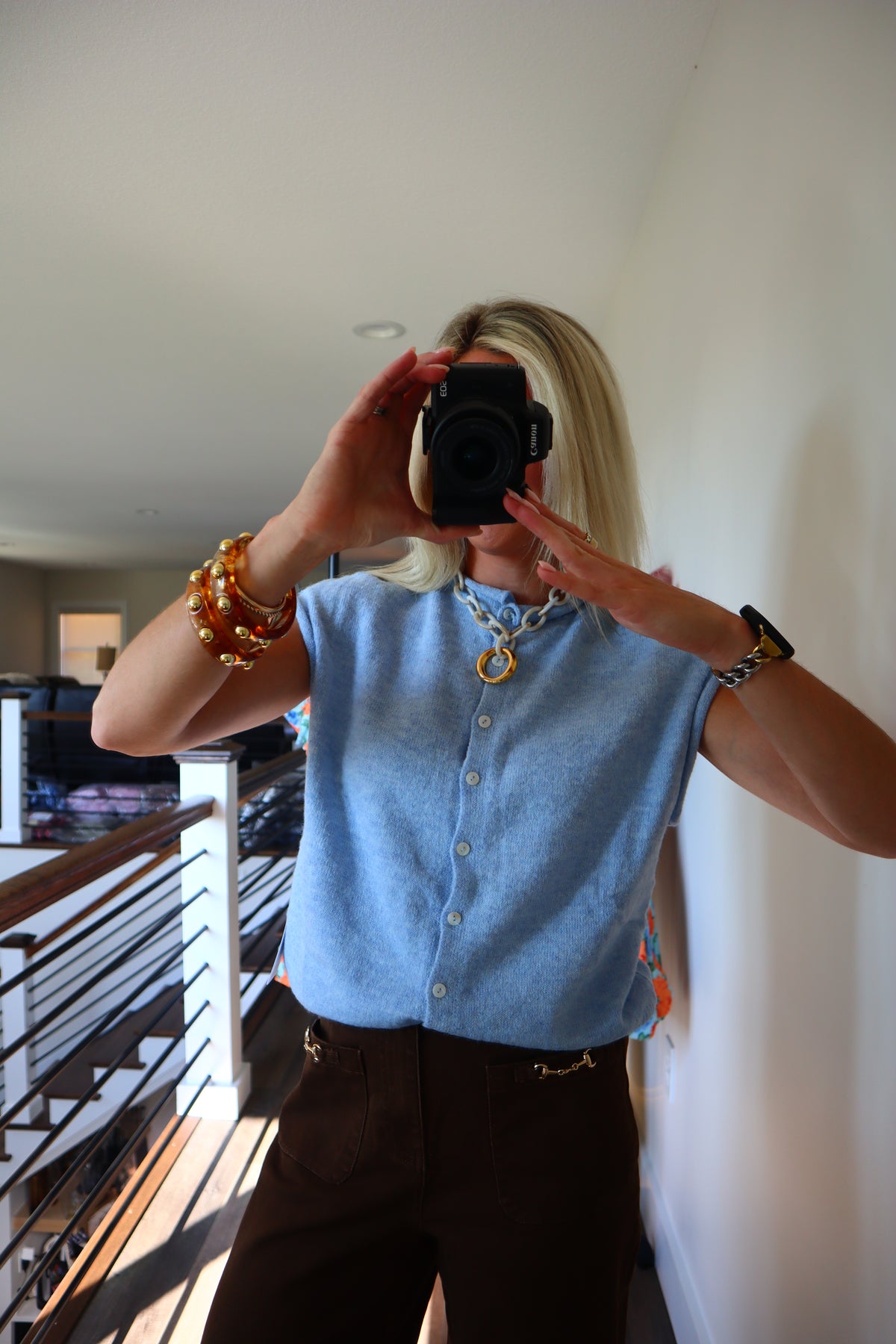 Blue Moon Cap Sleeve Sweater