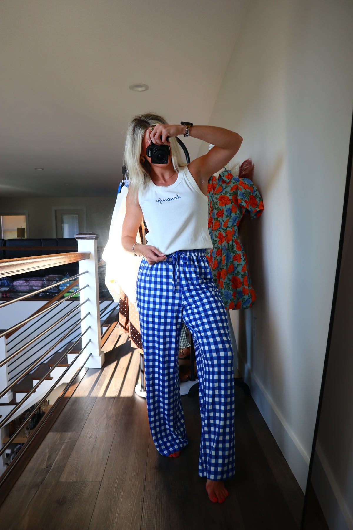 Big Blue Gingham Pants