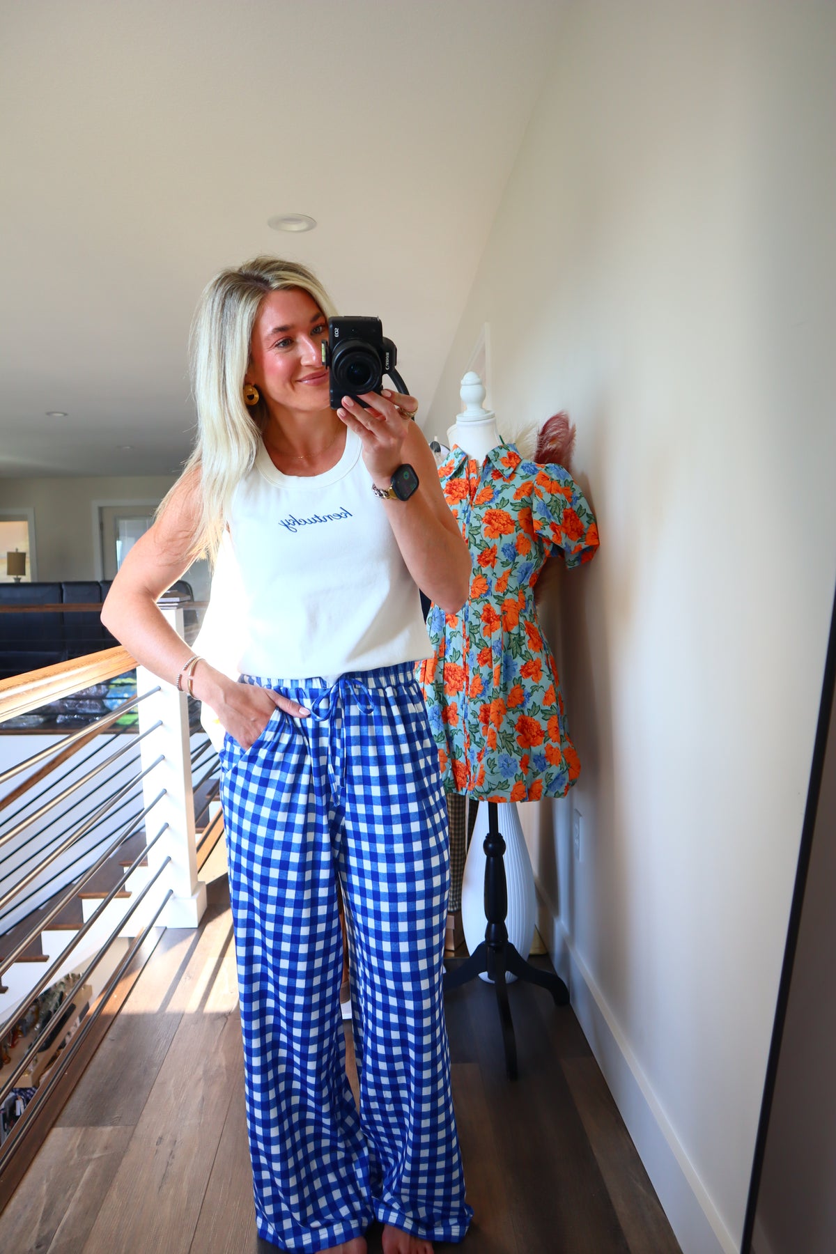 Big Blue Gingham Pants