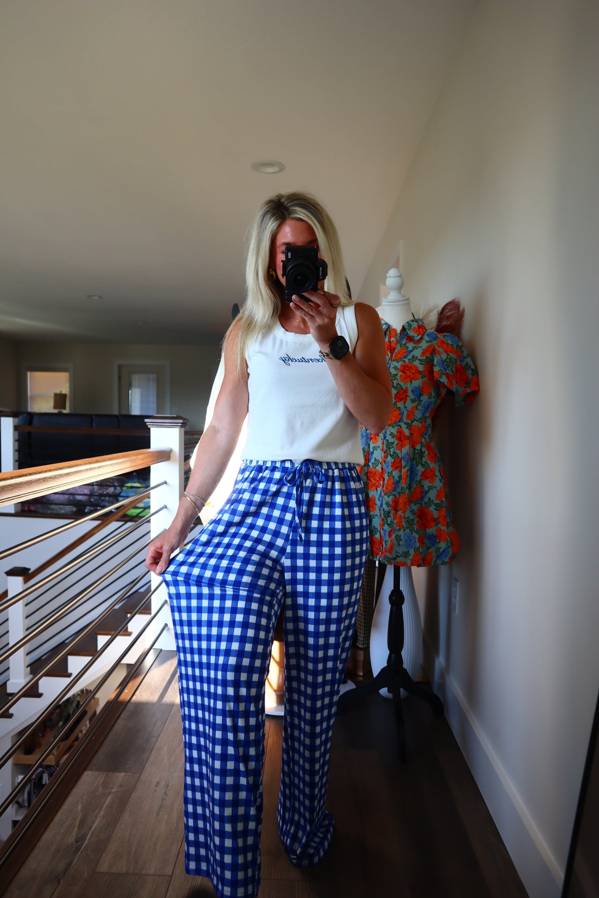 Big Blue Gingham Pants