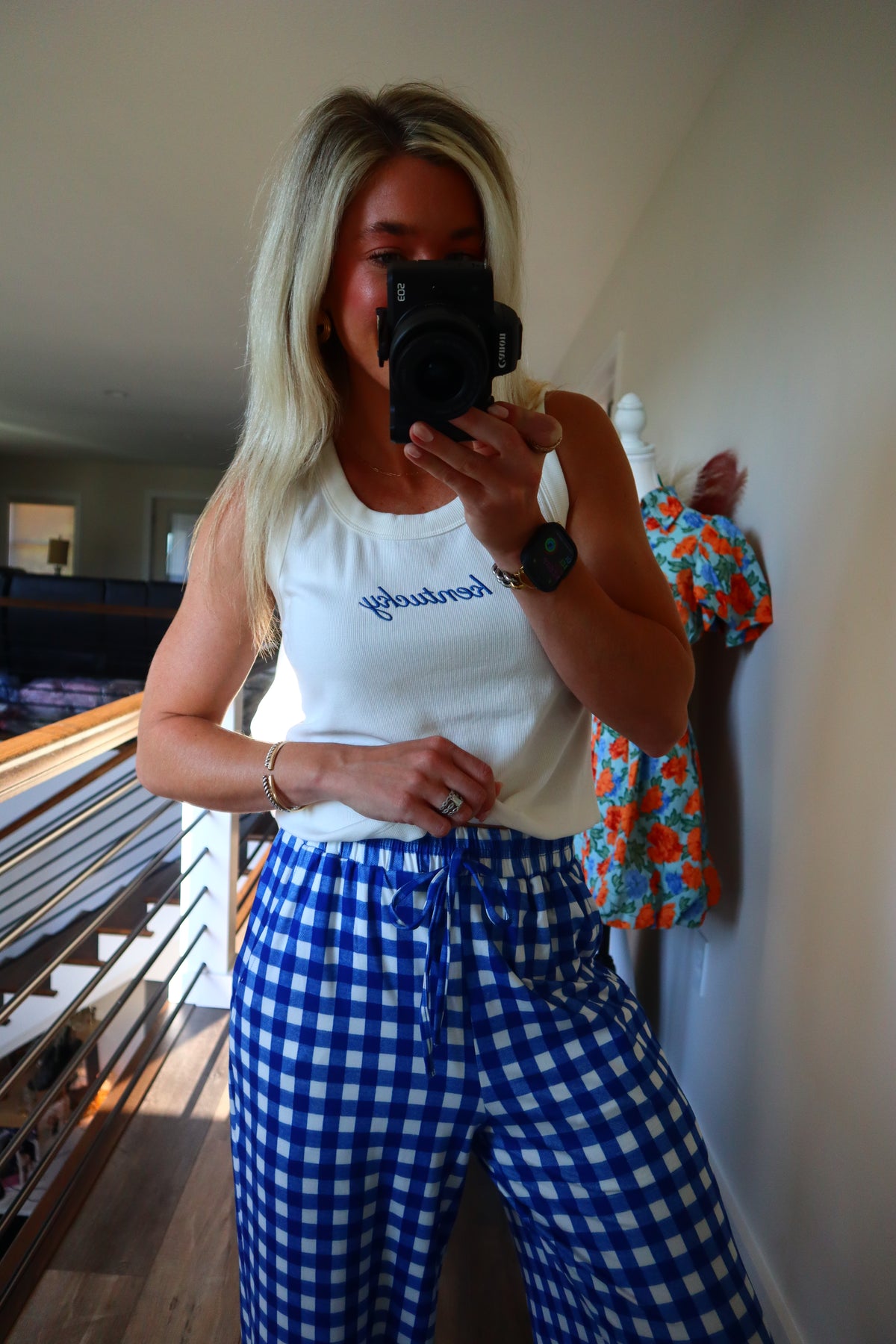 Big Blue Gingham Pants