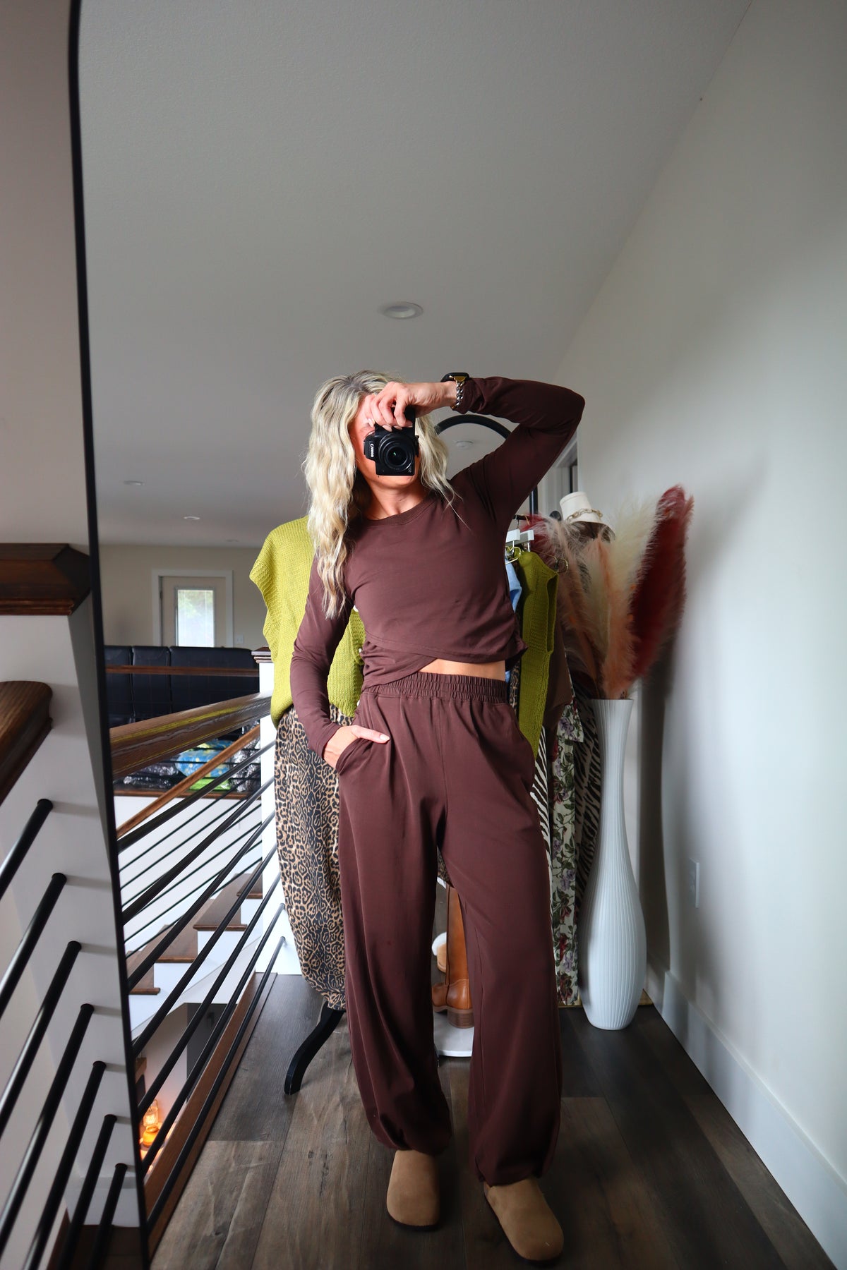 Cozy Twist Long Sleeve Jogger Set