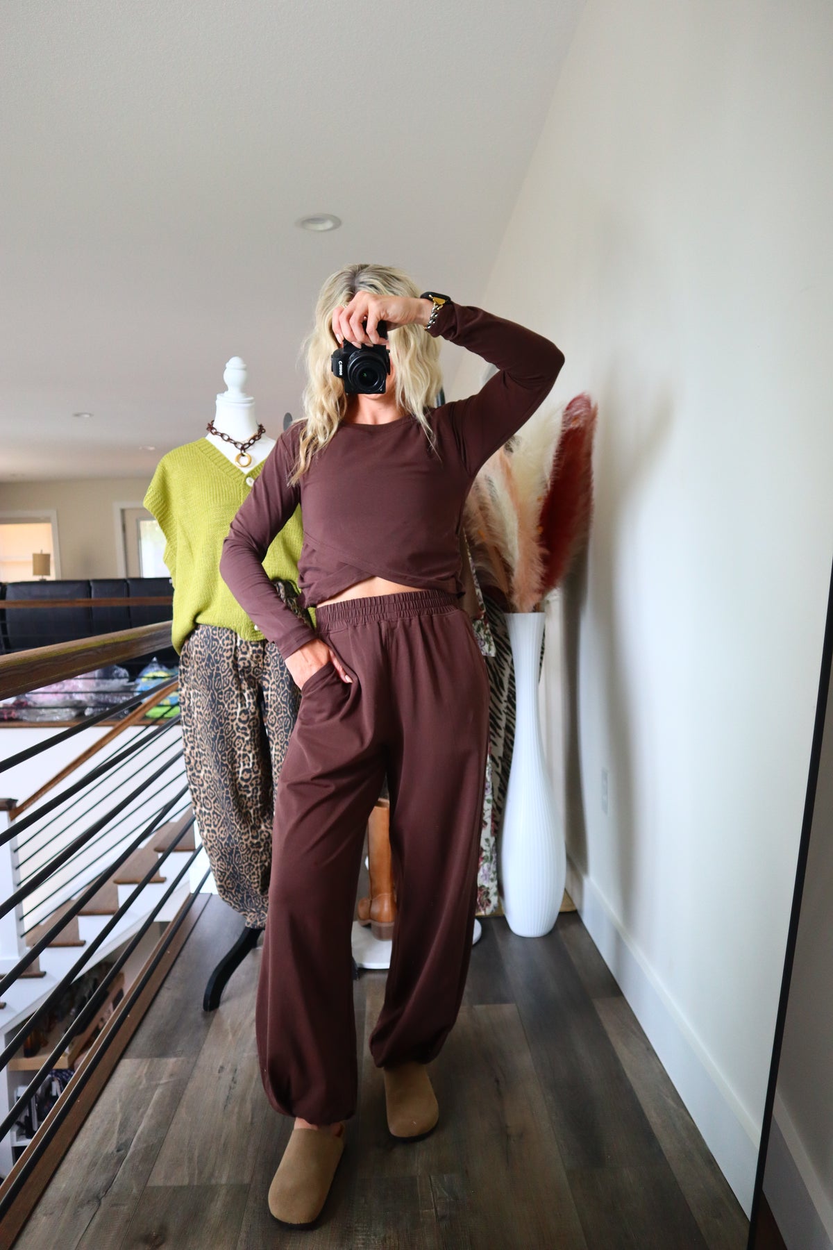 Cozy Twist Long Sleeve Jogger Set