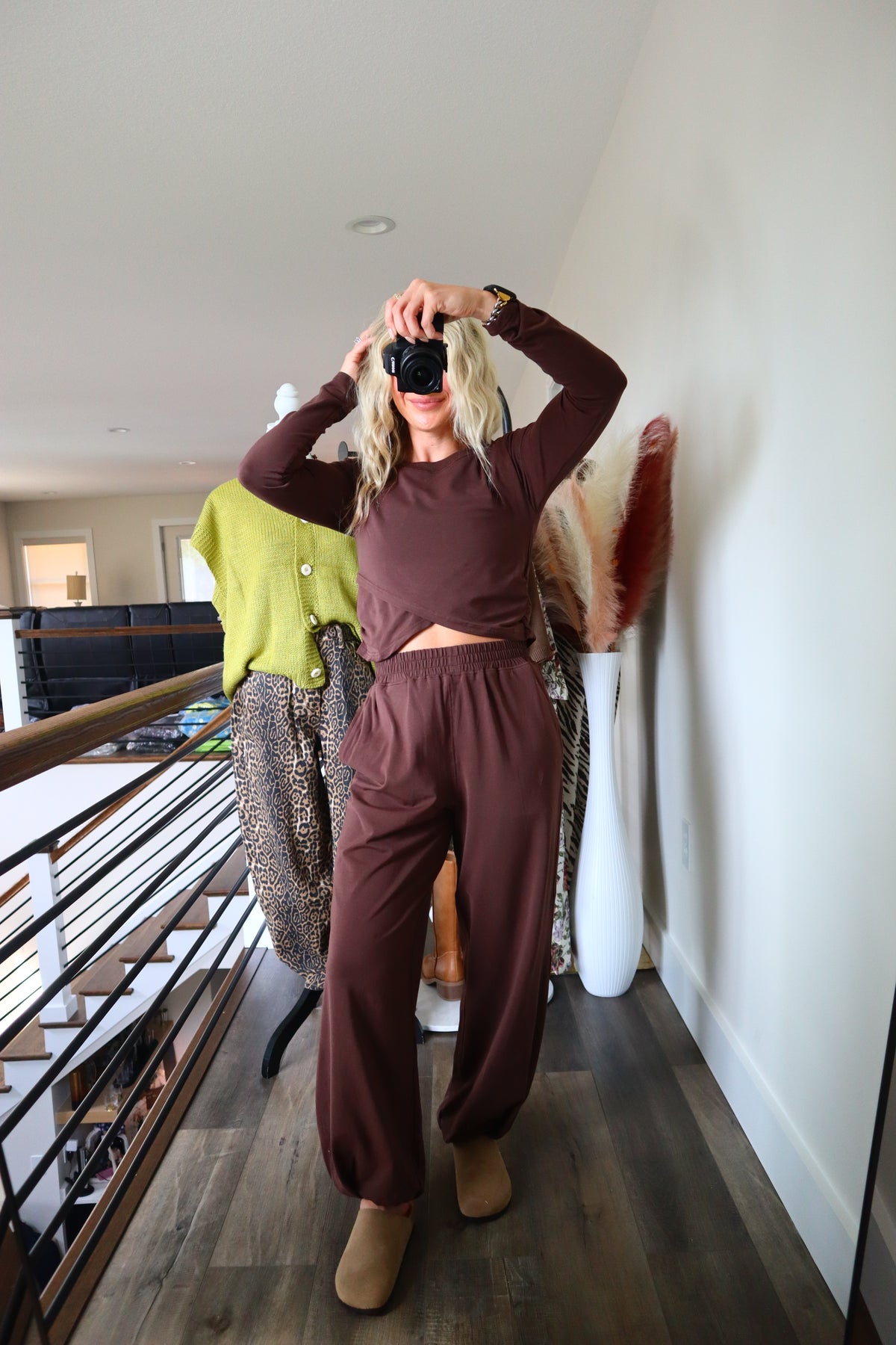 Cozy Twist Long Sleeve Jogger Set
