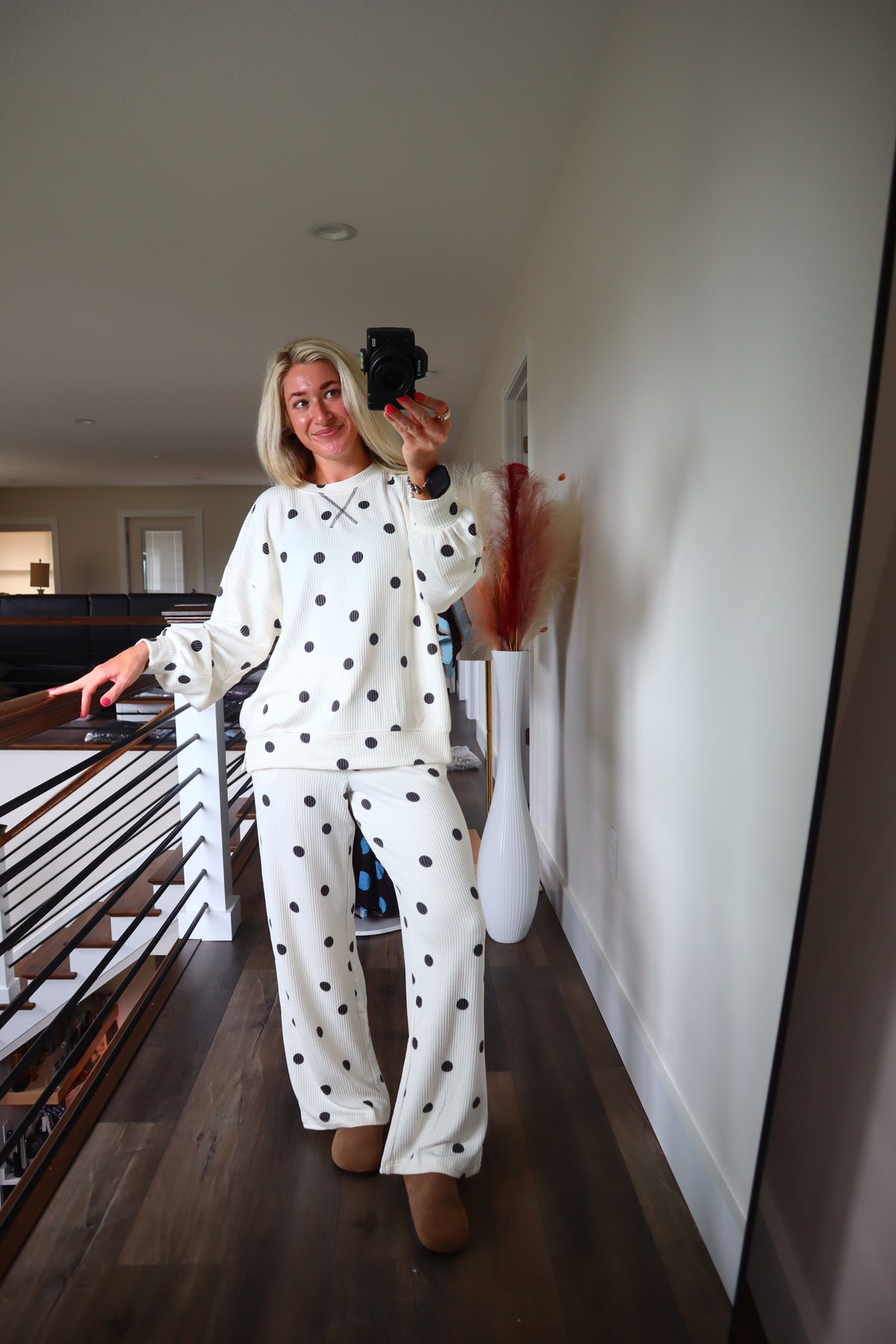 Masie Polka Dot Ribbed Set
