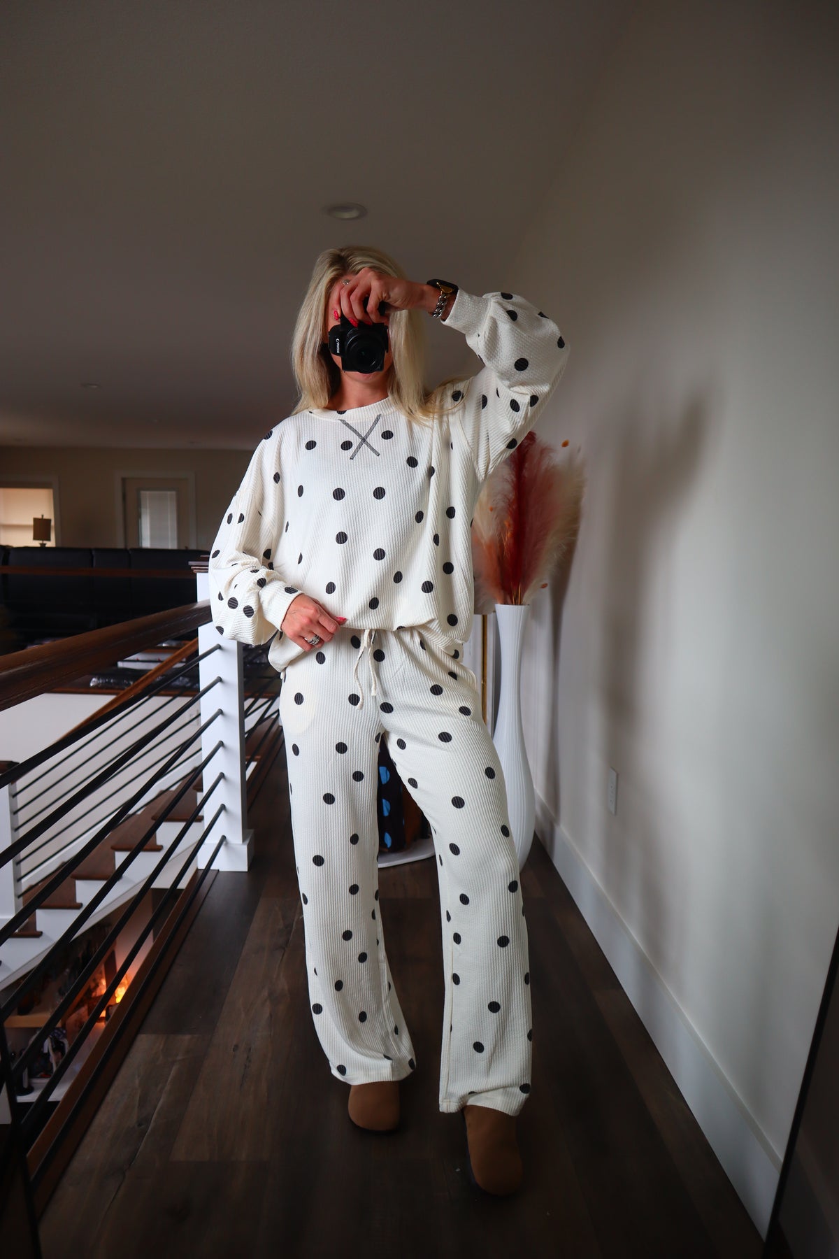 Masie Polka Dot Ribbed Set