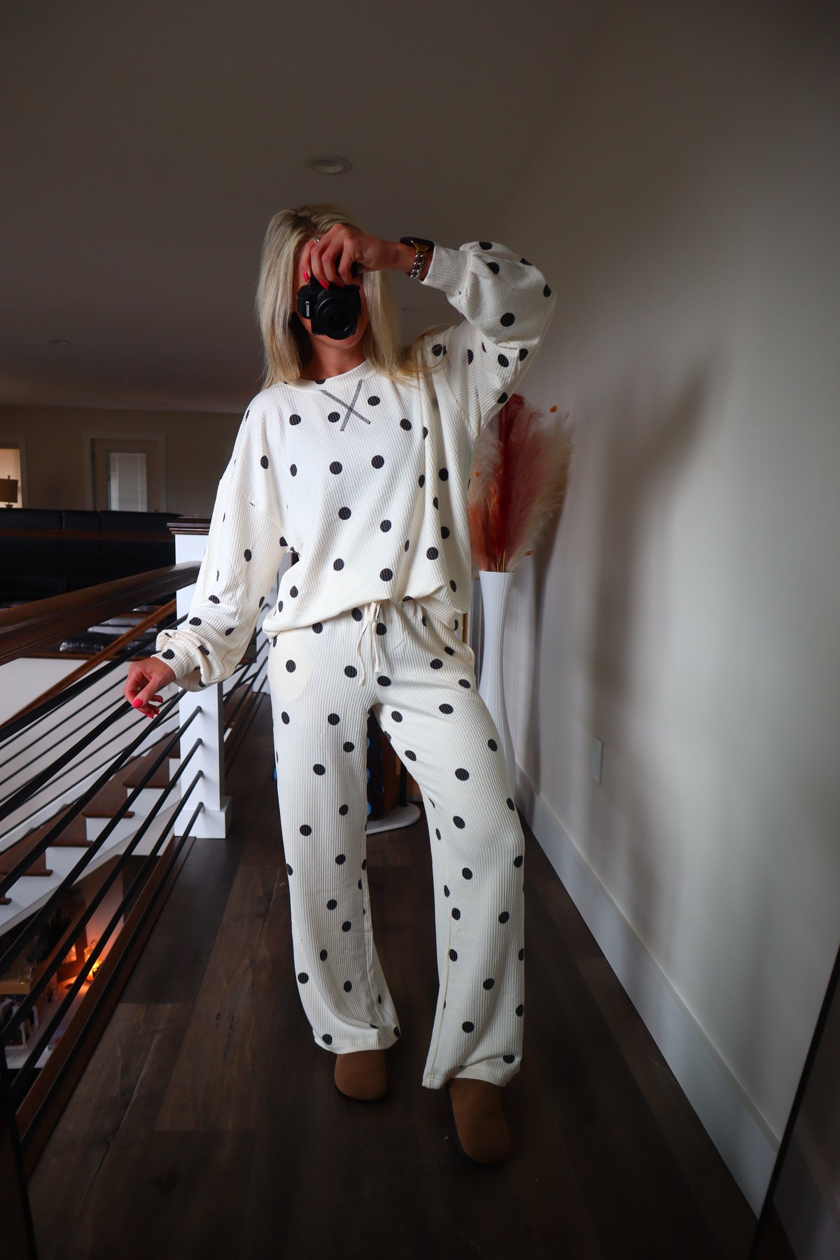 Masie Polka Dot Ribbed Set