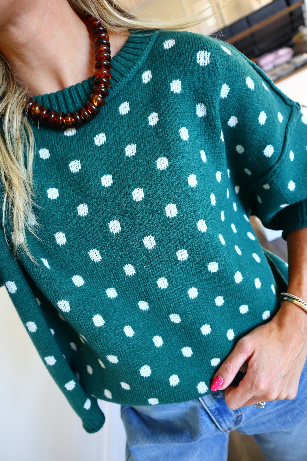 Kendra Polka Dot Top
