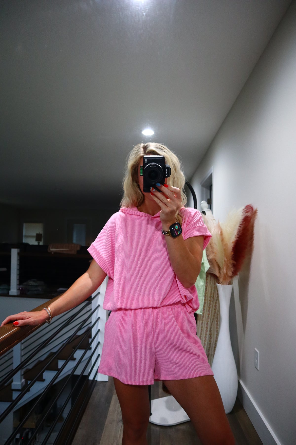 Poppy Pink Ribbed Set