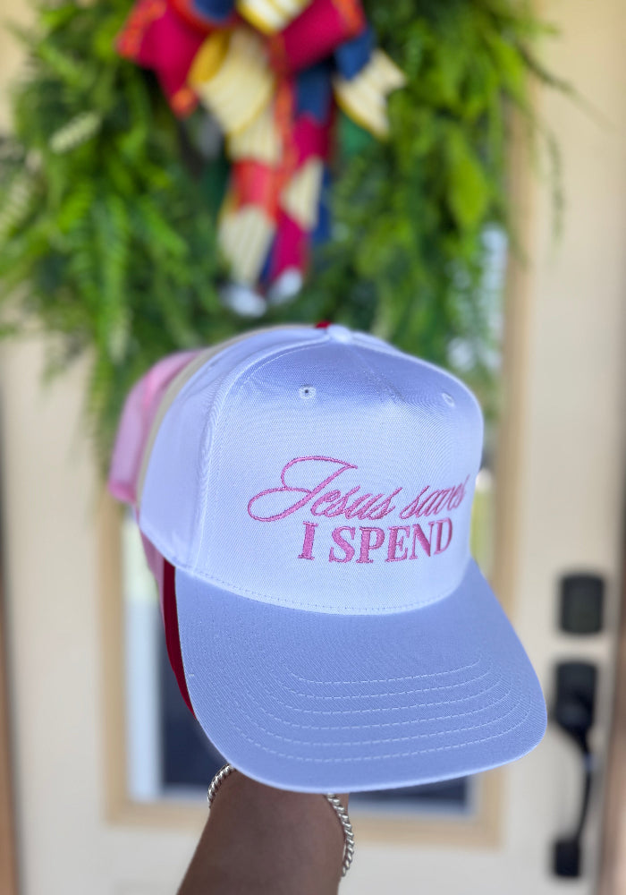 JESUS SAVES I SPEND Trucker Hat