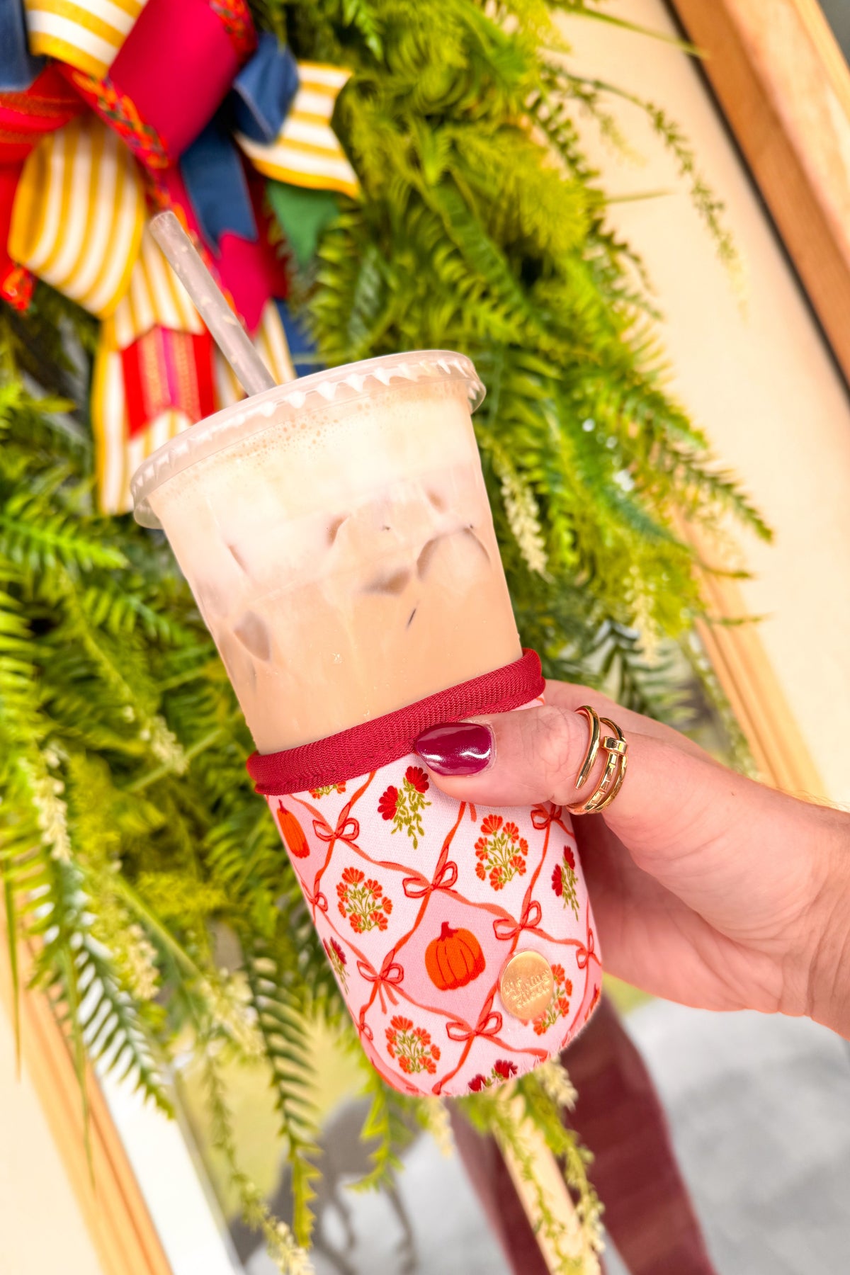 Fall Leaves &amp; Lattes Please Coffee Sleeve