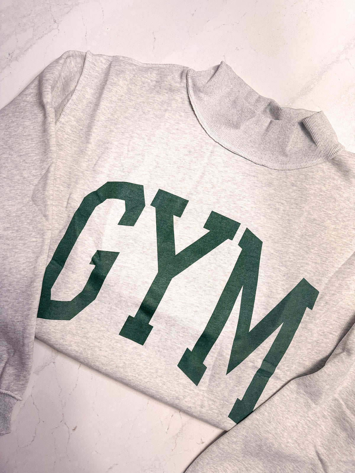 Gym + Bed Reversible Mockneck Oversized Crew