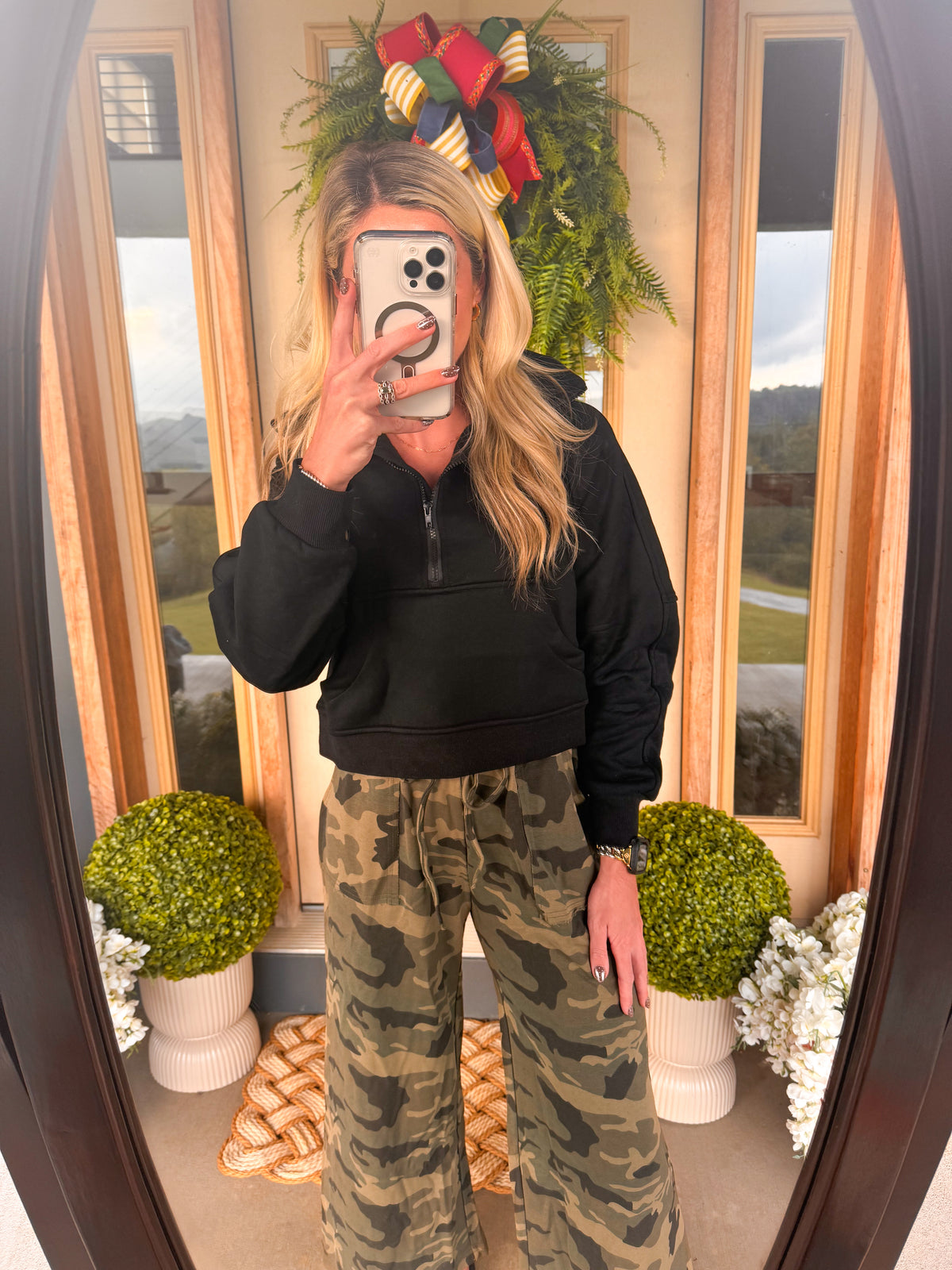 Midnight Crop Sweatshirt