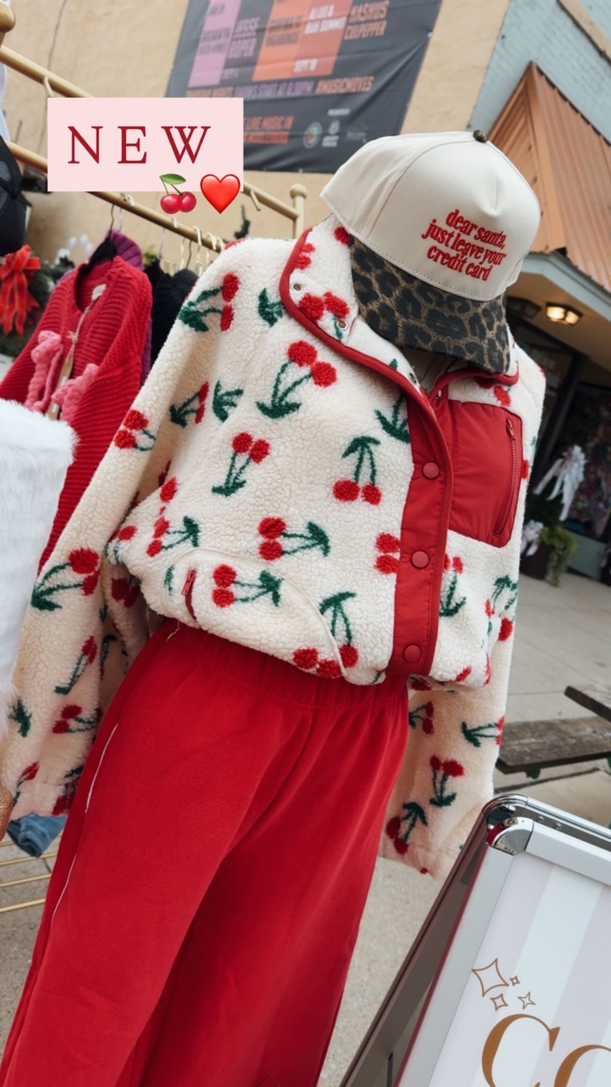 Cherry Pie Sherpa Jacket