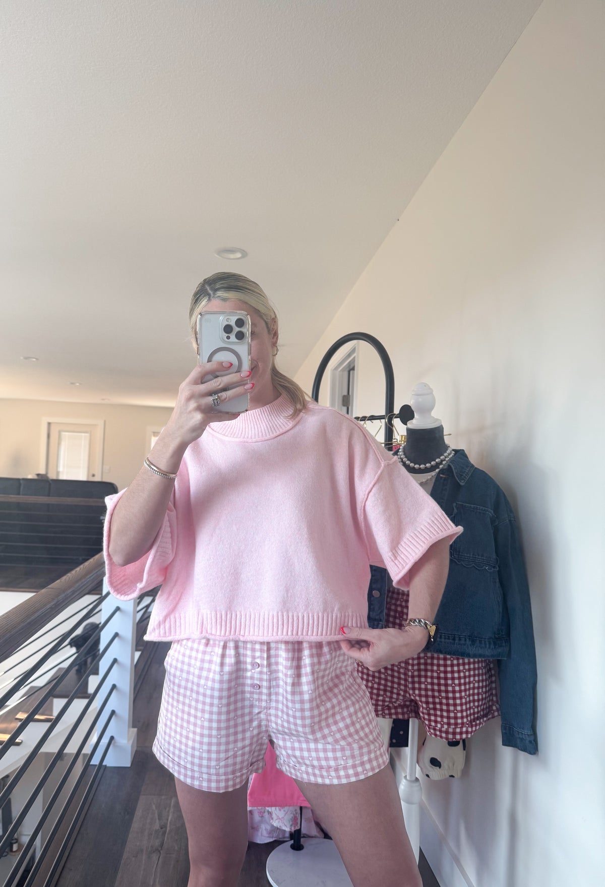 Love Yourself Short Sleeve Mockneck Sweater